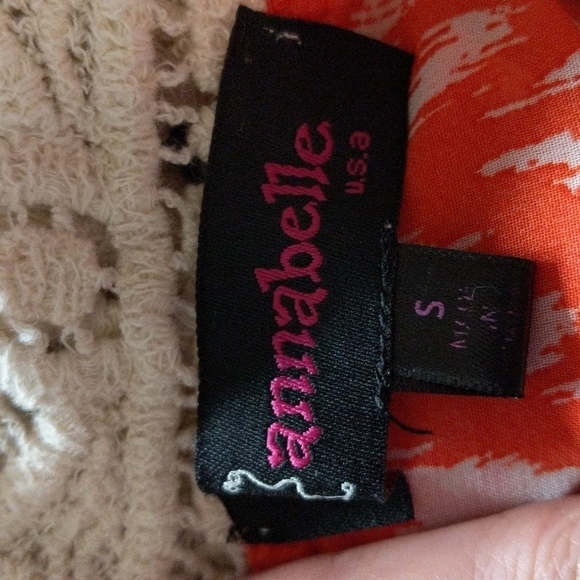 Annabelle Women's Geometric Shape Tank w/Lace Back Size Small - Picture 5 of 6